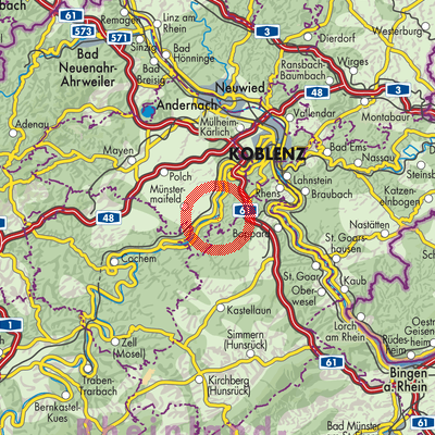Landkarte Brodenbach