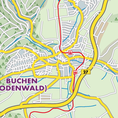 Übersichtsplan Buchen (Odenwald)