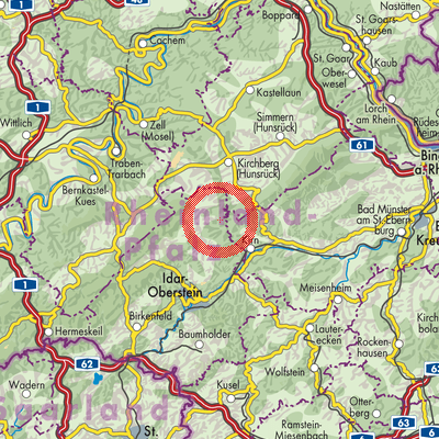 Landkarte Bundenbach