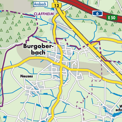 Übersichtsplan Burgoberbach