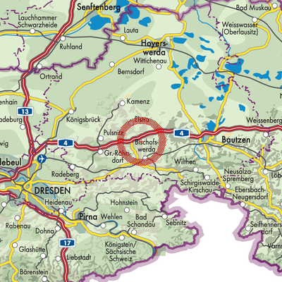 Landkarte Burkau - Porchow