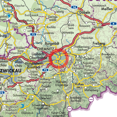 Landkarte Chemnitz
