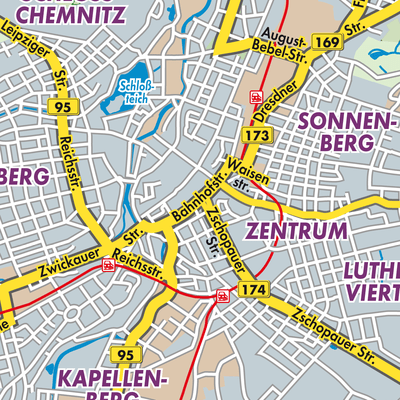 Übersichtsplan Chemnitz