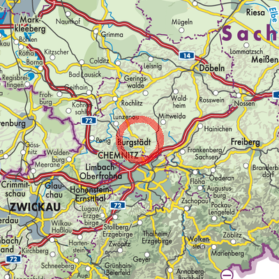 Landkarte Claußnitz