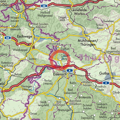 Landkarte Amt Creuzburg