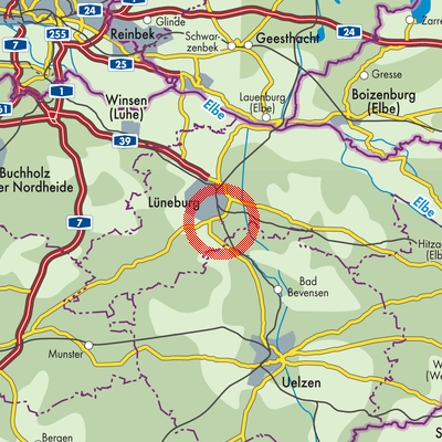 Landkarte Deutsch Evern