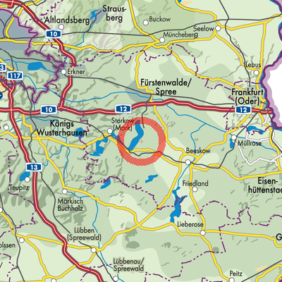 Landkarte Diensdorf-Radlow