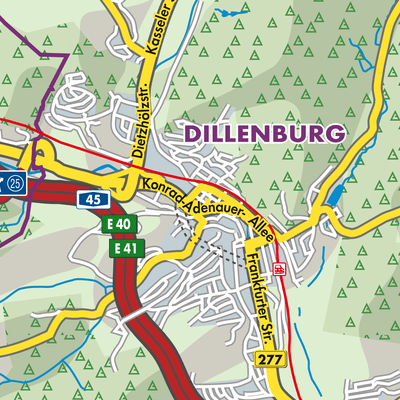 Übersichtsplan Dillenburg
