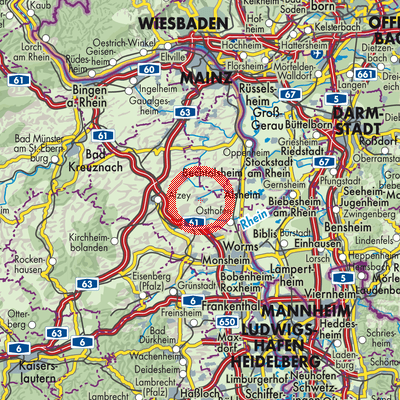 Landkarte Dittelsheim-Heßloch