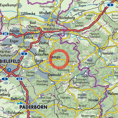 Landkarte Dörentrup