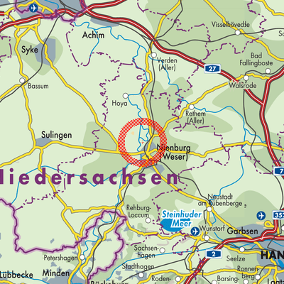Landkarte Drakenburg