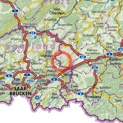 Landkarte Dunzweiler