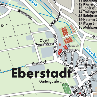 Stadtplan Eberstadt