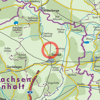 Landkarte Eichstedt (Altmark)
