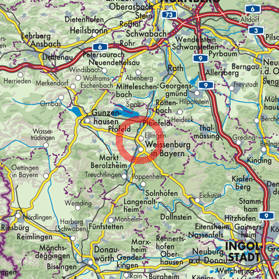Landkarte Ellingen