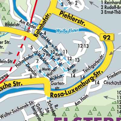 Stadtplan Elsterberg