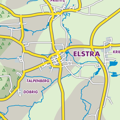 Übersichtsplan Elstra - Halštrow