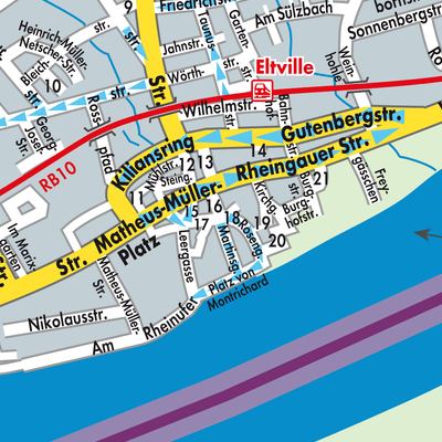 Stadtplan Eltville am Rhein