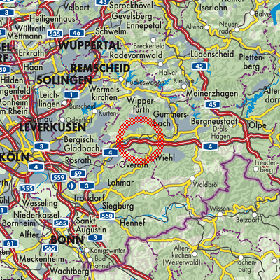 Landkarte Engelskirchen