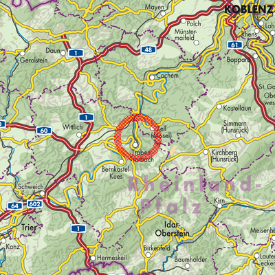 Landkarte Enkirch