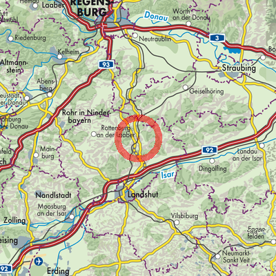 Landkarte Ergoldsbach