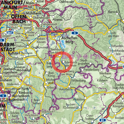 Landkarte Erlenbach am Main