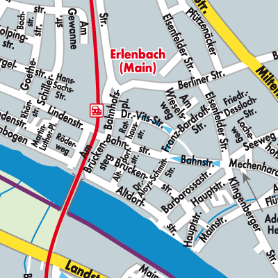 Stadtplan Erlenbach am Main
