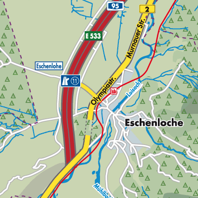 Übersichtsplan Eschenlohe