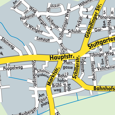 Stadtplan Eutingen im Gäu