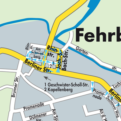 Stadtplan Fehrbellin