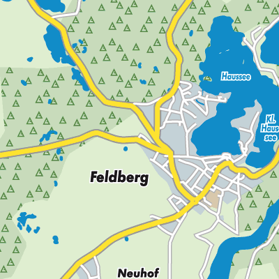 Übersichtsplan Feldberger Seenlandschaft