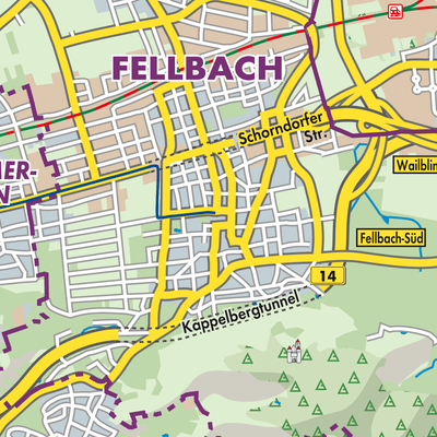 Übersichtsplan Fellbach