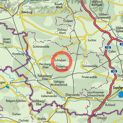 Landkarte Fichtwald