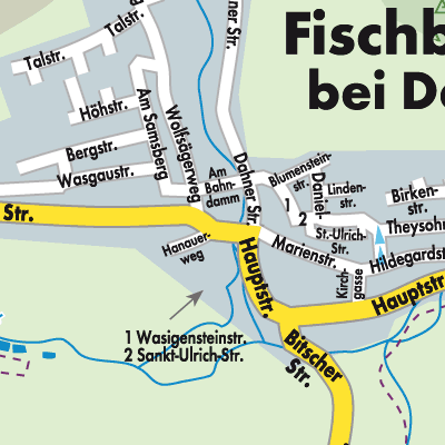 Stadtplan Fischbach bei Dahn