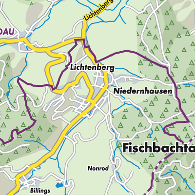Übersichtsplan Fischbachtal
