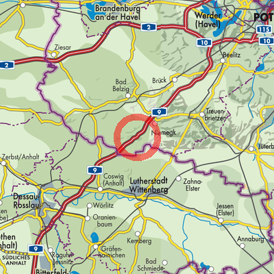 Landkarte Rabenstein/Fläming