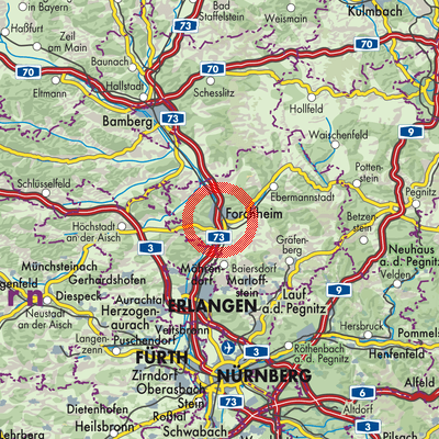 Landkarte Forchheim