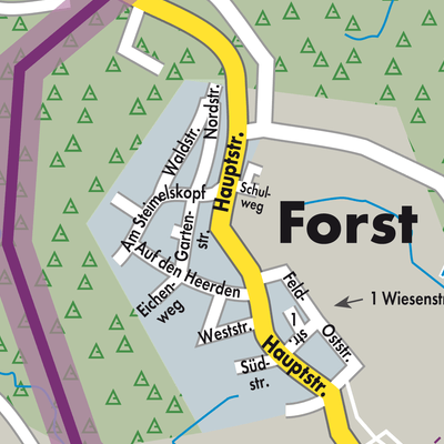 Stadtplan Forst