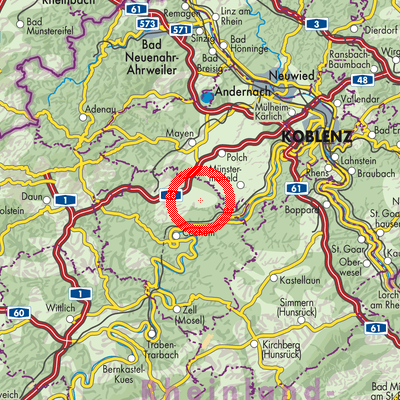 Landkarte Forst (Eifel)