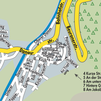Stadtplan Fridingen an der Donau