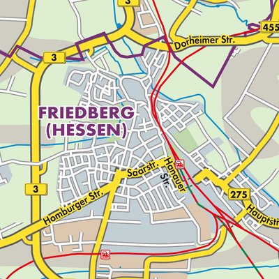 Übersichtsplan Friedberg (Hessen)