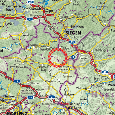 Landkarte Friedewald