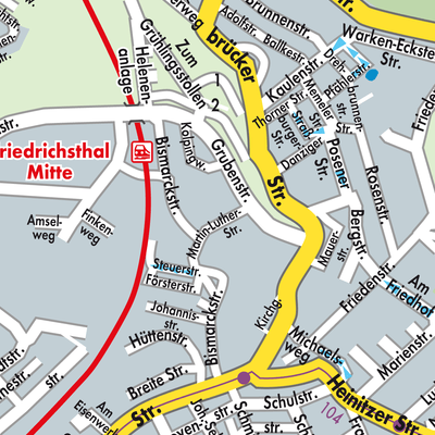 Stadtplan Friedrichsthal