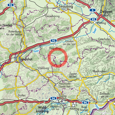 Landkarte Frontenhausen