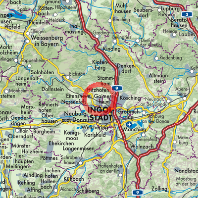 Landkarte Gaimersheim
