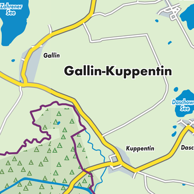 Übersichtsplan Gallin-Kuppentin
