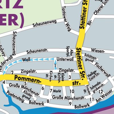 Stadtplan Gartz (Oder)
