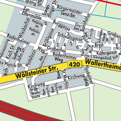 Stadtplan Gau-Bickelheim