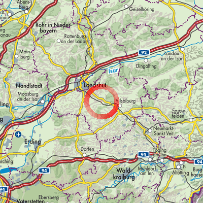 Landkarte Geisenhausen