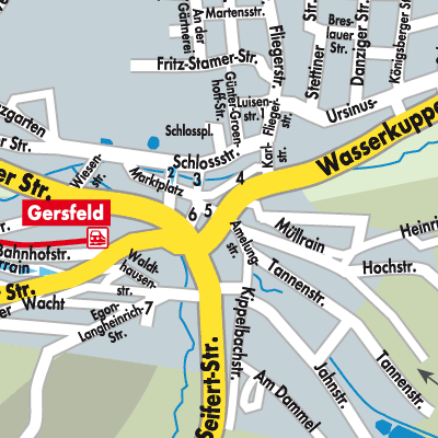 Stadtplan Gersfeld (Rhön)